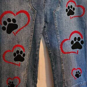 Mica Womens HandPainted Jeans sz M